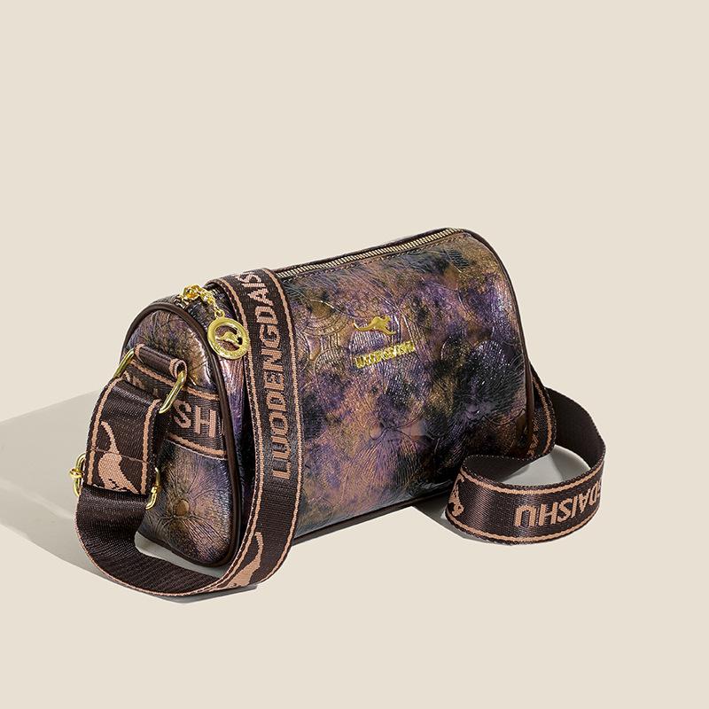 

Сумка-подушка Новая сумка-мессенджер Модная сумка на плечо из мягкой кожи Вместительная Выход в свет Маленькая сумка Женская фиолетовый