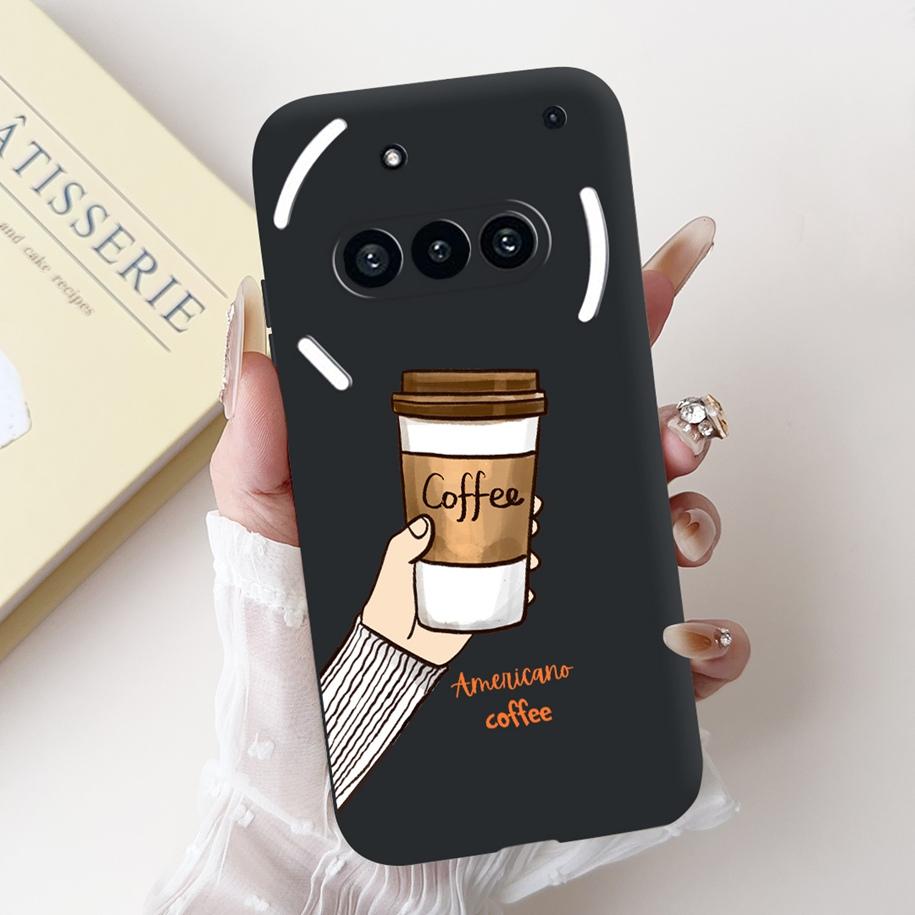 Para Funda Nothing Phone 3A A059 Lindo Dibujo Animado Panda Astronauta Silicona Suave Negro Mate Cubierta Para Nothing Phone3a Pro A059P Fundas