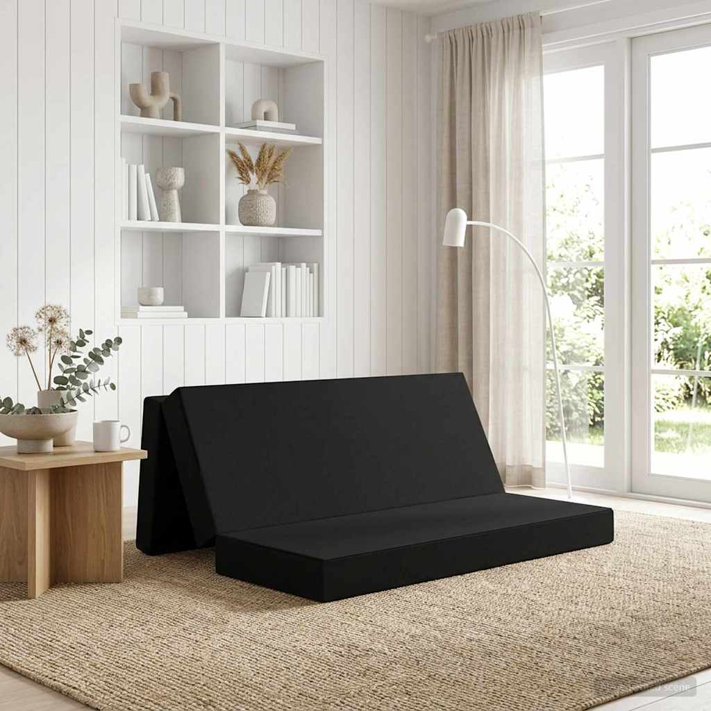 Folding Sofa Bed 180 x 67 x 45 cm Black