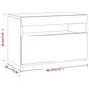 VidaXL Table de Chevet avec Lumières LED Table de Nuit Armoire de Chevet Armoire de Lit Meuble de Chambre Maison Chêne Fumé 3152826