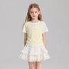 Zhimu Girls' Faux Layered Short Sleeve T-Shirt