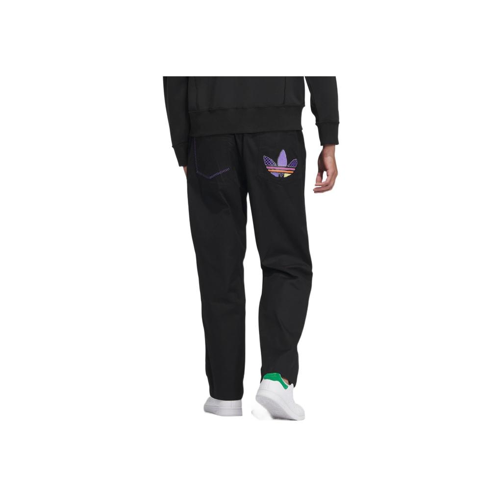 Adidas Essentials Pure Color Casual Straight Leg Sports Pants Men Bottoms Black IP7550