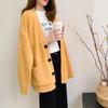 Women's Korean-Style Loose Knitted Cardigan - Early Spring Plus Size, Celebrity-Inspired