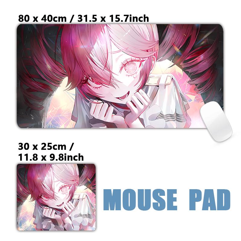 Japanese Anime Girl Teto Red Mouse Pad Gaming Mousepad XXL Rubber Antislip Keyboard Mats