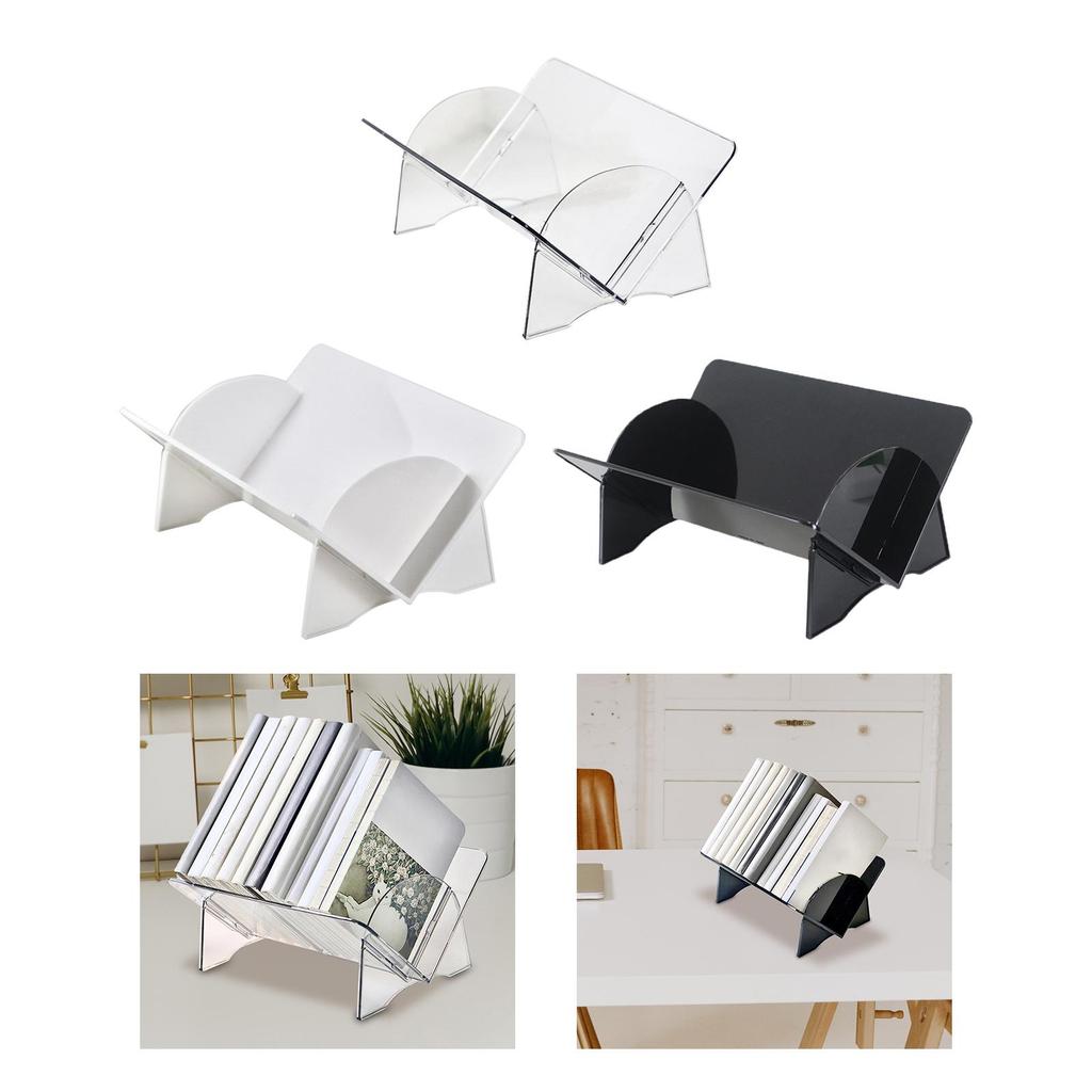 Desktop Bookshelf Tabletop Storage Rack Small Organizing Book Support Modern Bookcase for Library Magazine Bedroom Accessories