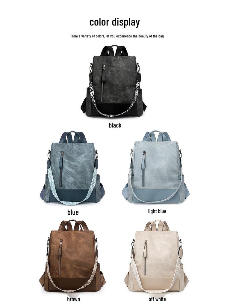 Women's 2025 Korean Style Chic Versatile Backpack & Shoulder Bag for Casual Outings & Travel