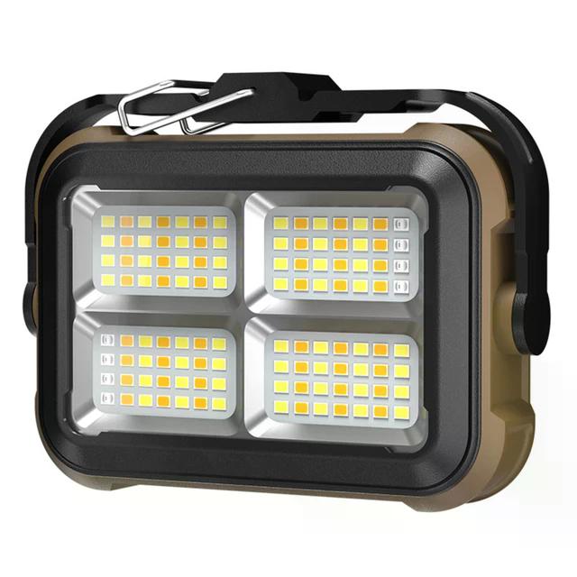 D2 Solar Light Outdoor Lamp Portable LED Reflector Spotlight Projector Floodlight Construction Garden Light 4 Modes Flood Lights