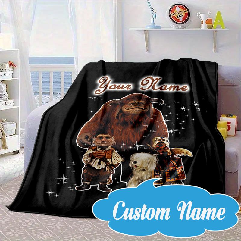 Custom Name Fantasy Labyrinth Adventure Blanket bed sofa Blanket Flannel Blanket for Camping, Hiking, Picnic Essentials,gift for Fan family