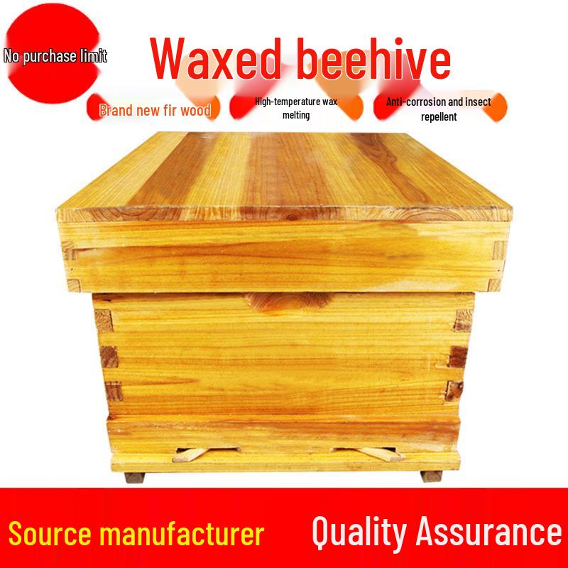 Beehive Kit: Complete Beekeeping Tools & Fir Wood Ten-Frame Hive Box