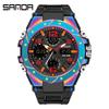 SANDA 739 Men's Dual Display Multi-function Waterproof Sports Watch
