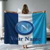 1PC SSC Napoli Custom Name Patterned Flannel Blanket Suitable For All Seasons for Home Decor Warmth and Comfort Gifts Holiday Present