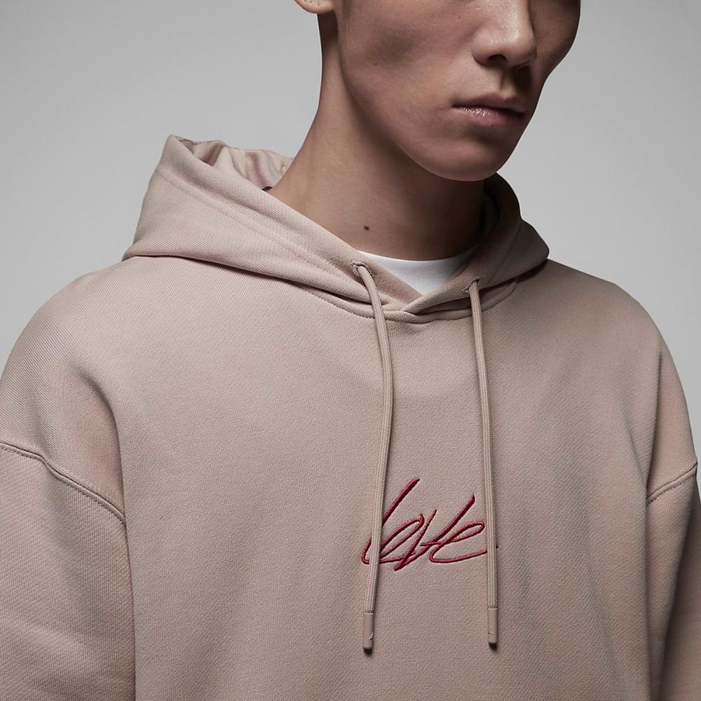Jordan Embroidered Letter Hoodie Men Tops Fossil-Lime FD4801-292