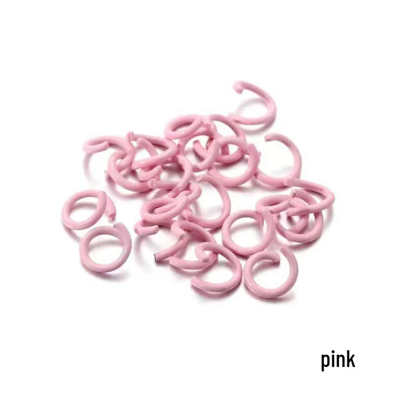 Популярные цветные металлические эмалированные соединительные колечки для DIY ручной работы 1.2*8MM