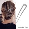 U-Shaped Hair Fork Metal Gold Shell Hairpin Geometric Headwear Hair Sticks Women Girls Hair Accessories