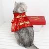 Pet Cat Cloak Adjustable Funny Comfortable Pet Clothes Outfit Cloak Decor for Party Home Red S