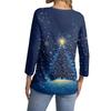 Women's Casual Fashionable Sexy Comfortable V-Neck Christmas Three-Quarter Sleeve Top
