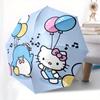 Hello Kitty, Penguin Automatic Open/Close Umbrella-Cute Umbrella with Cute Design, Portable 3-Fold Compact Umbrella for Men & Women, Hallowe