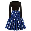 JPNTKY Fashion Spring Autumn Long Sleeve O-Neck Casual Dresses