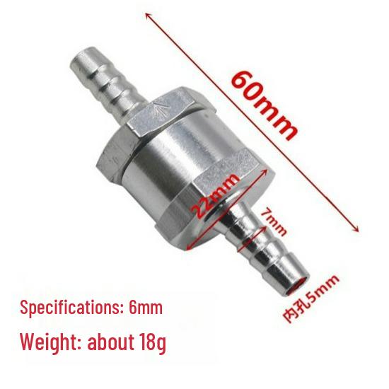 Benzin- & Dieselkraftstoffpumpe Einweg-Rückschlagventil, Aluminiumlegierung, Größen 4/6/8/10mm, für Auto- & Boots-Handölpumpenzubehör.