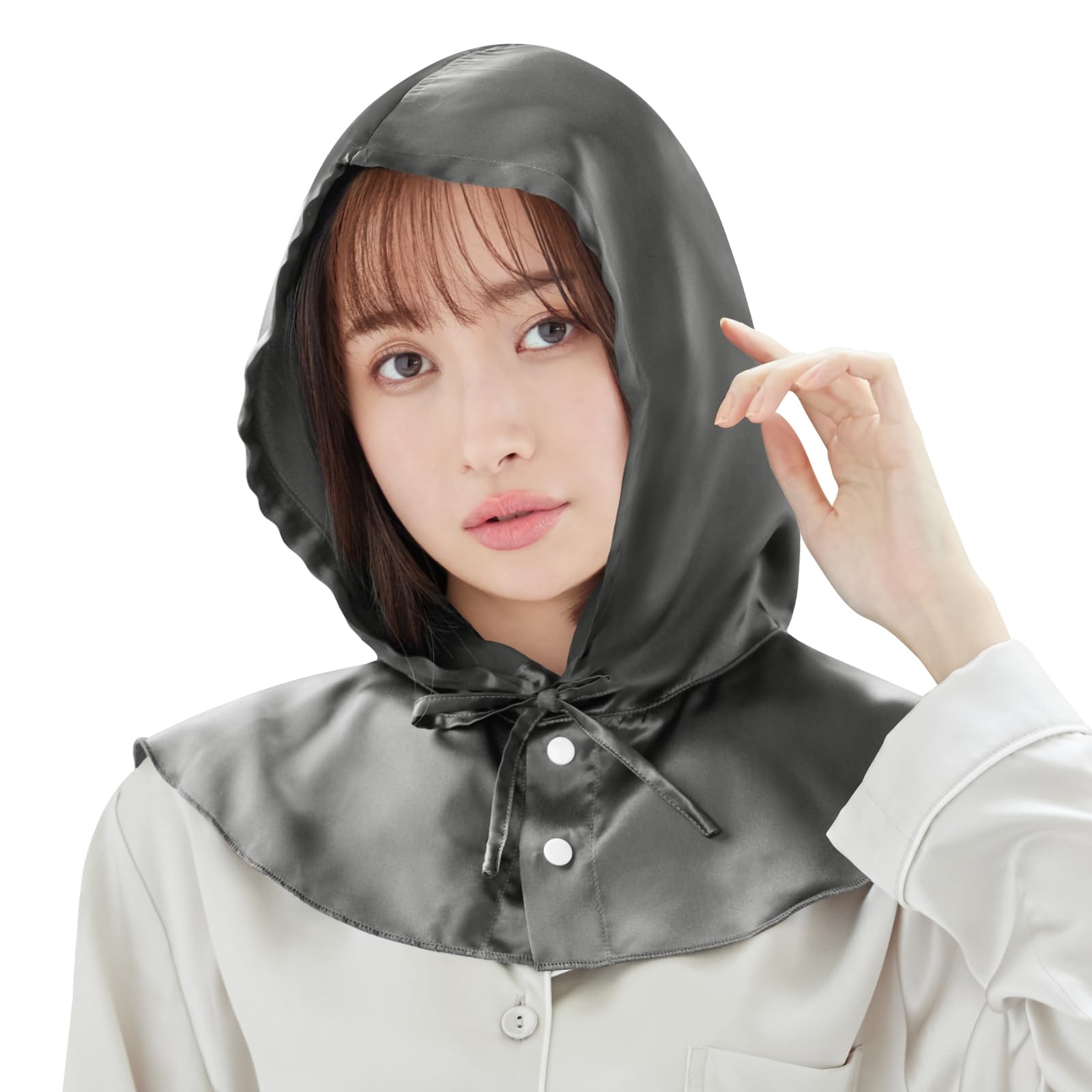 

Ночная прохлада Остается прохладным до Защищает от Нет Красивая увлажняющая шапочка для волос [Утукки] Шапочка, Повязка на голову, Тюрбан, 100% шелк, Толстовка в стиле шляпы,