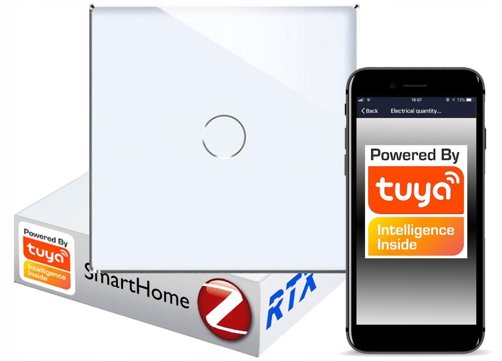 Touch Switch 1 Circuit ZigBee TUYA RTX SH# Without N