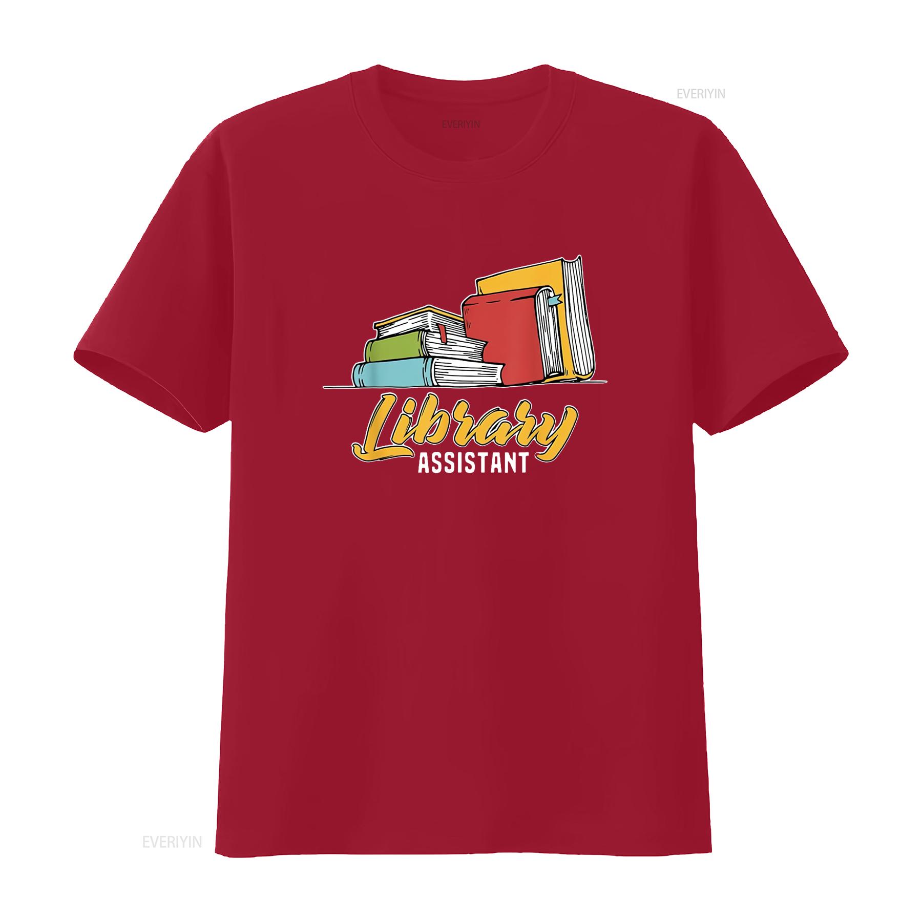

Library Assistant Book Readers Literature Summer Essential Women s T Shirt Comfortable and Stylish vintage Washed Stretched S