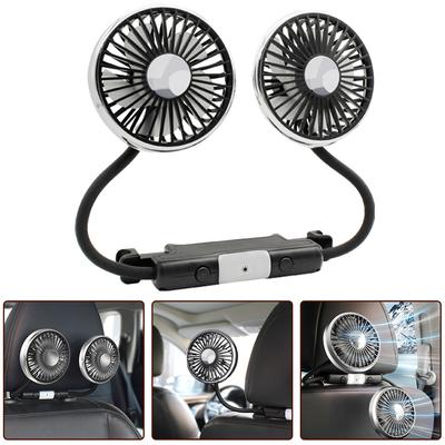 360° Car Fan Magnetic Fan Adjustable Universal Car Rear Auto Cooling Fan Auto Cooling Fan Double Head Small Fan