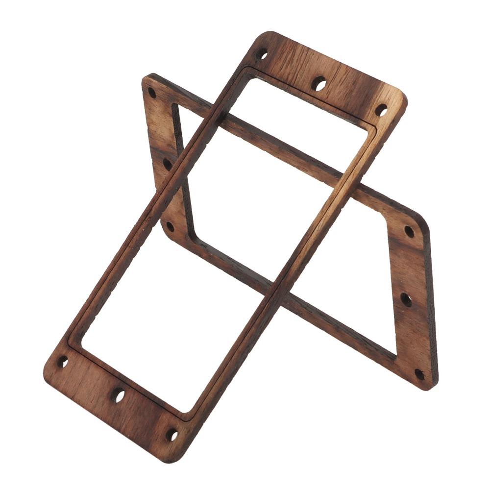 2PCS Wood Color Humbucker Pickup Frame Wood Double Coil Mounting Ring  For Guitarists And Luthiers