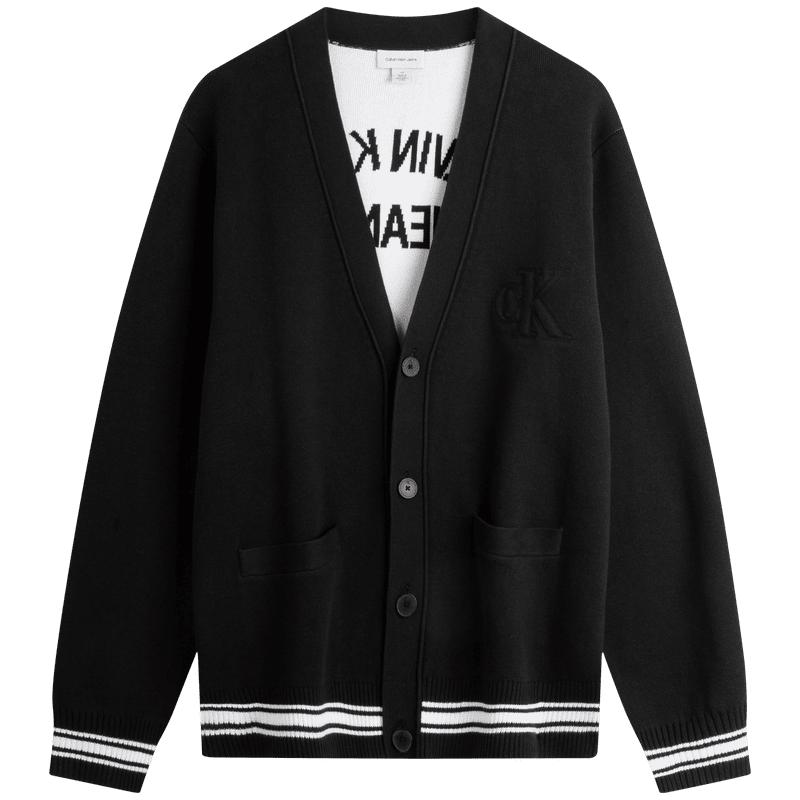 

Calvin Klein Jeans Unisex Jacquard V-Neck Cardigan S