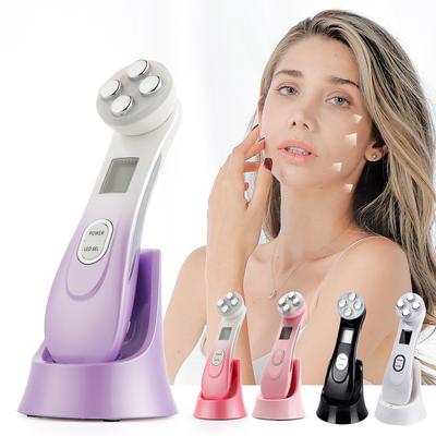 5 En 1 RF EMS electroporación LED fotón terapia de luz dispositivo de belleza antienvejecimiento estiramiento Facial estiramiento de ojos cuidado de la piel Facial