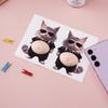 2 STuks Kawaii Dikke Buik Kat Knijp Sticker 3D Zacht Siliconen Maine Coon Oranje Kat Anti-botsing Sticker Voor Auto Huis Stressverlichting