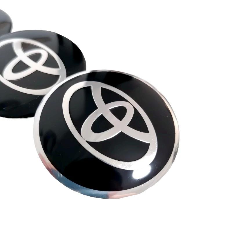 ACS2 56mm Aluminum Alloy Logo Wheel Center Hub Cap Badge Sticker For Toyota Prado Rav4 Yaris Hilux Prius Corolla Camry Accessories