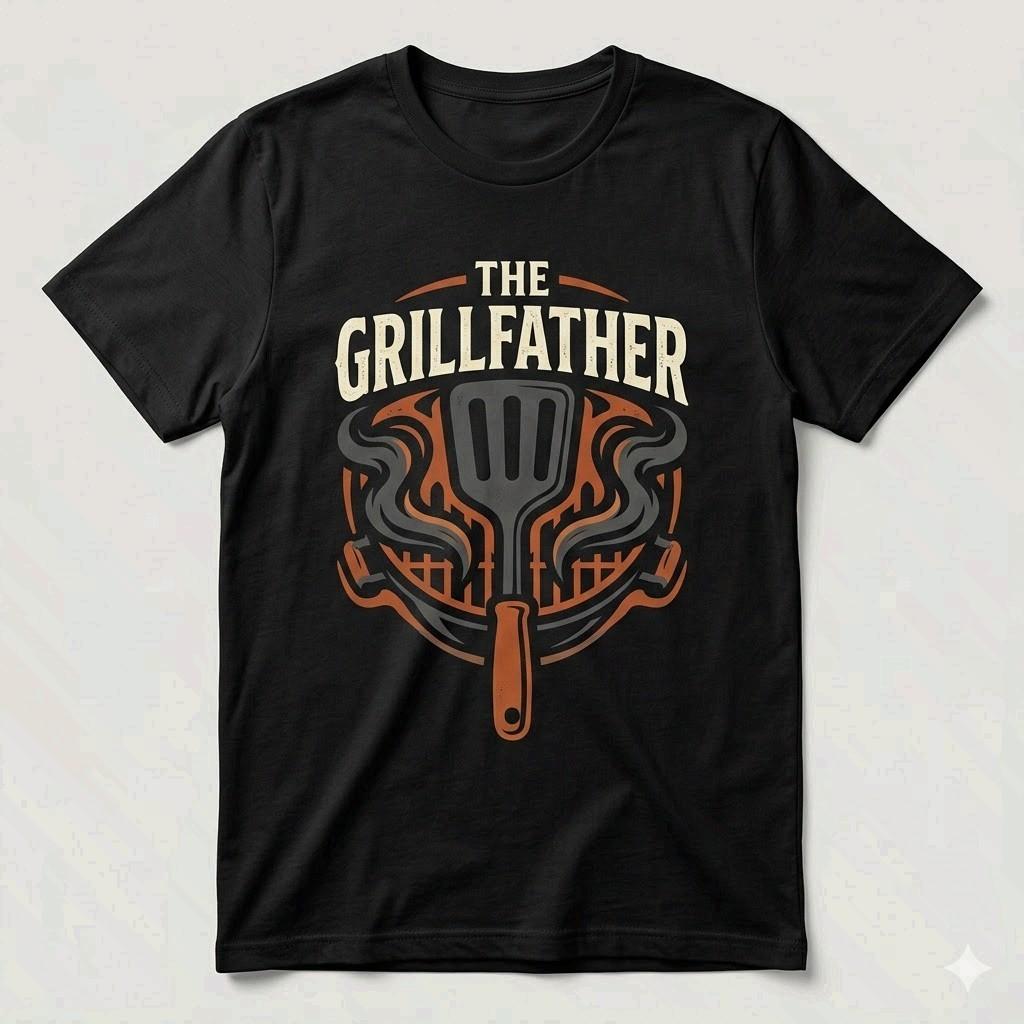 The Grillfather BBQ Dad Father s Day Funny Grill T-Shirt S