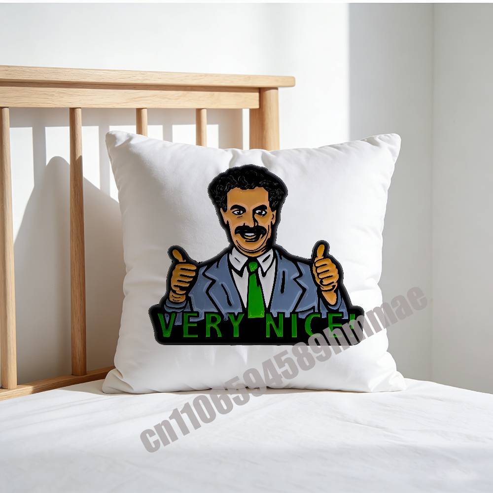 For Borat Very Nice Great Success Throw Pillow Case Sham 45X45Cm 40X40Cm Square Car Pillowcase Pad Cushion Cover