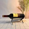 Yousheng Metal Wine Rack, Disassembled Single Bottle Holder for Tabletop, DIY Assembly Display Stand, Housewarming