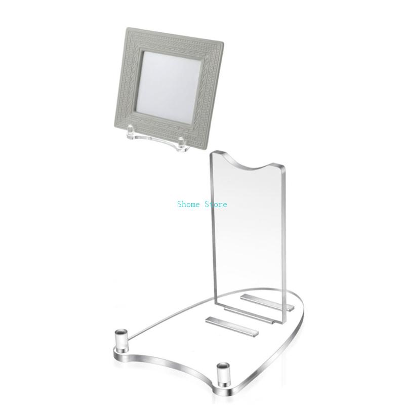 

Acrylic Easels Plate Display Stands Picture Frame Stand Holders Decorative Frame Holders for Frame,Book,Card and Plaque M68E CN