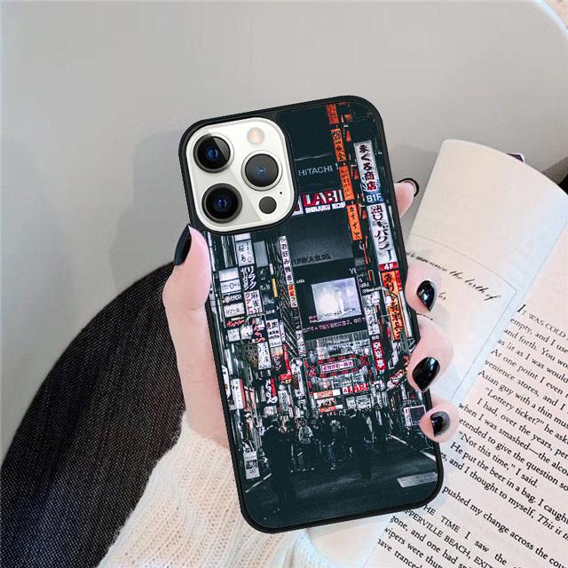 Japanese streets Tokyo Neon Wonderland phone Case For iPhone 16 15 14 Plus X XR XS apple 16 11 12 13Pro Max coque