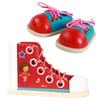 Sapatos de Treino Sapatos de Exercício de Corda de Madeira Sapatos de Madeira Sapatos de Aprendizagem de Ensino Precoce para Crianças Educação Infantil