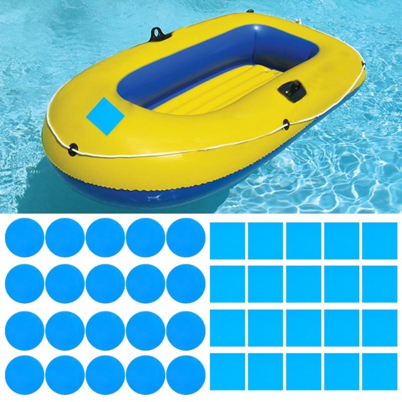 20 Stück Wasserdichte Schwimmbadflicken Selbstklebende Poolreparaturflicken Zubehör für Schlauchboote Einfach zu Verwenden