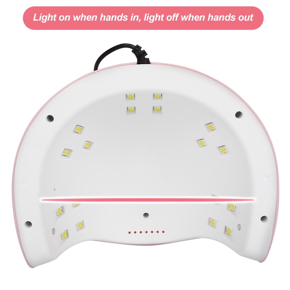 54W Nail Gel Curing Light 18 LED Light Chips Smart Sensor Nail Polish Drying Light