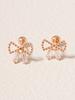 Minimalpiercing 14K Shining Ribbon Knot Piercing Earrings