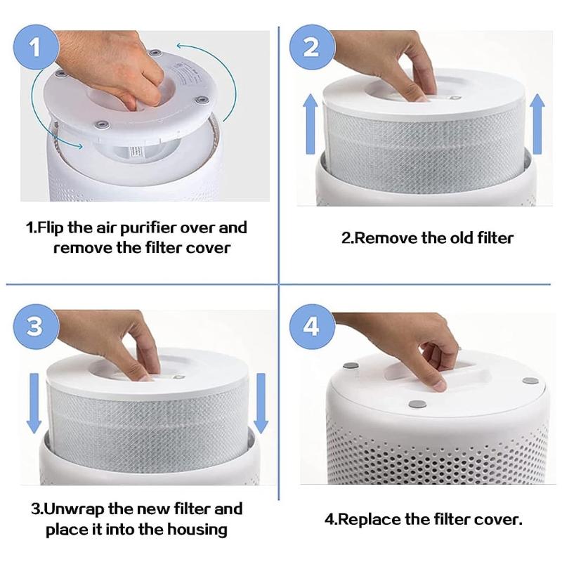 2 PCS Plastic Air Cleaners Filter Part Air Purifier Filter Plastic Air Cleaners HEPA Filter Accessories for Core 300RAC