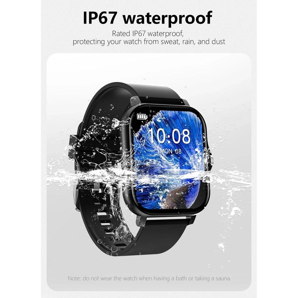 Nowy inteligentny zegarek dla mężczyzn i kobiet Prezent dla Xiaomi Pełny ekran dotykowy Sport Fitness Zegarki BT Call Cyfrowy smartwatch Zegarek na rękę