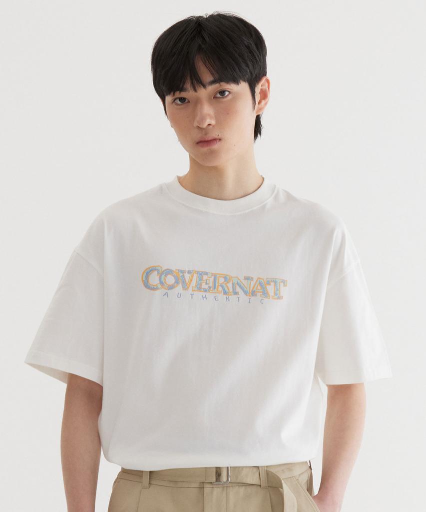 COVERNAT Multicolor Logo Graphic T-Shirt White