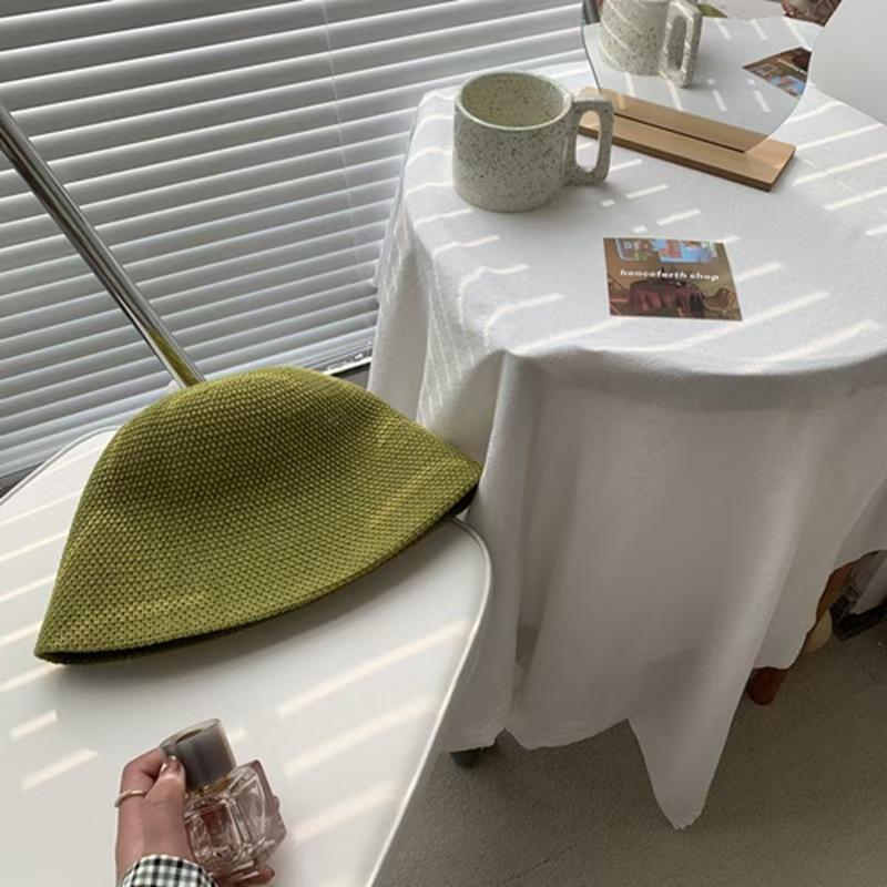 

New Fashion Summer Linen Hats for Women Foldable Outdoor Sunshade Hollowed Panama Hat Beach Caps Fashion Elegante Cap M56-58cm зелений