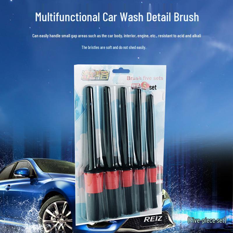 Set 5 Perii Curățare și Detaliere Guri Aer Mașină