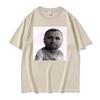 Porträt Meme Print T-Shirt Unisex Lustiges Internet-Meme Quadratisches Foto Grafik Rundhals Kurzarm Weiche Baumwolle Humor Lässige Oberteile