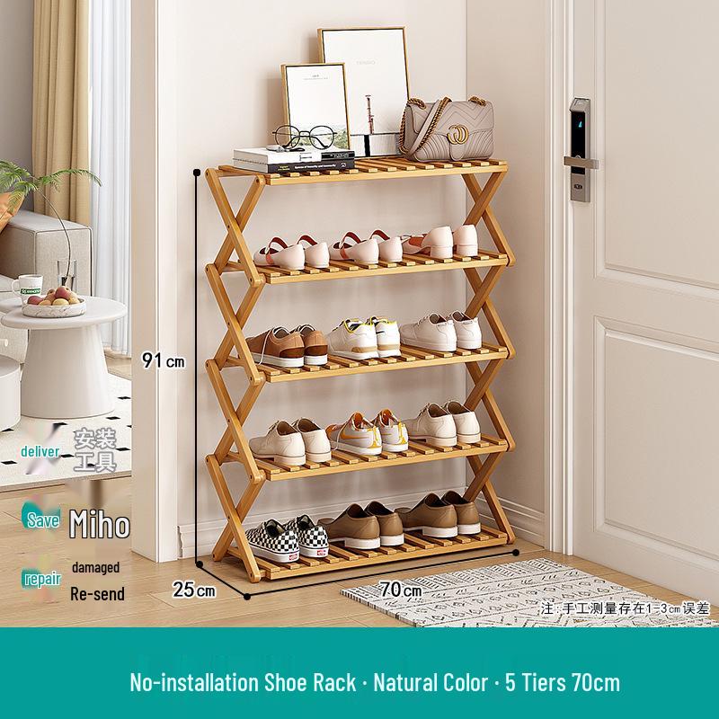 Compact Foldable Shoe Rack: Multi-Layer, No-Install, Space-Saving Storage for Indoor Entrances.