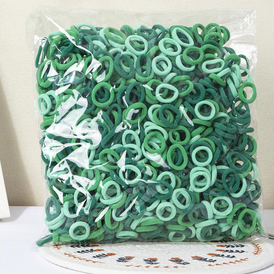 100 SZTUK Kolorowe Podstawowe Nylonowe Elastyczne Gumki do Włosów dla Dziewczynek do Kucyka Scrunchie Gumka Dziecięce Podstawowe Akcesoria do Włosów