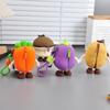 Q Version Cartoon Vegetable Silicone Keychain Earphone Coin Mini Bag Pendant for Kids